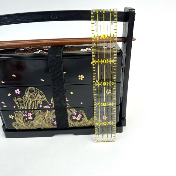 Lacquerware Japanese Bento Lunch Box 3 Layer Container Made In Japan - Picture 7 of 7